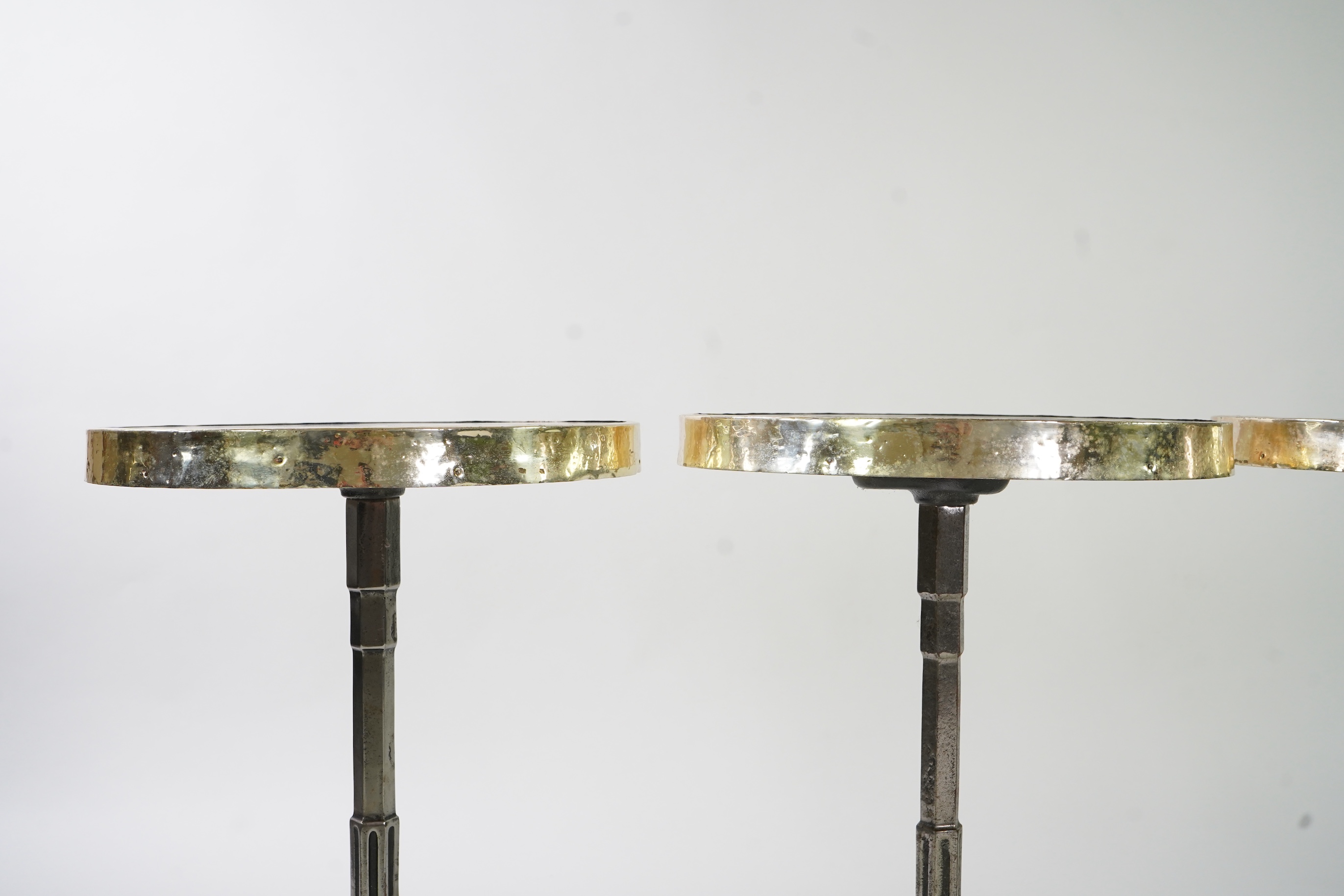 A set of four Art Deco 'Skyscraper' designed occasional or bistro tables